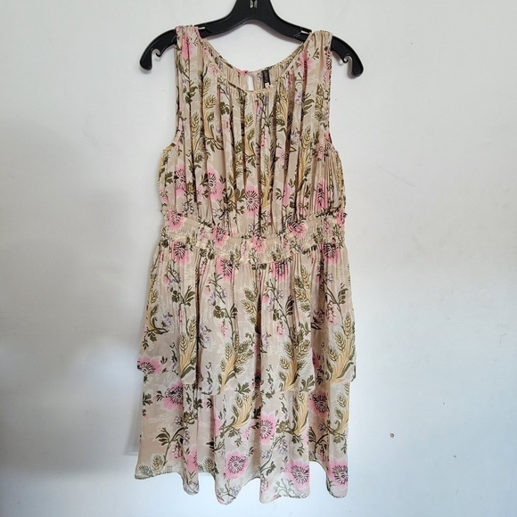 Anthro Plenty by Tracy Reese Floral Terraced Garden Pleated Layered Dress Medium - Picture 3 of 16